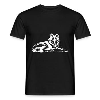 Loup - T-shirt homme - noir - Devant - AI Model Male 178 light (178cm)