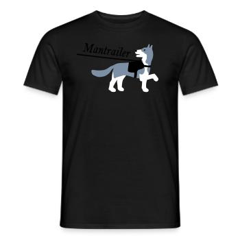 Mantrailer vektor - Männer T-Shirt - Schwarz - Vorne - AI Model Male 178 light (178cm)