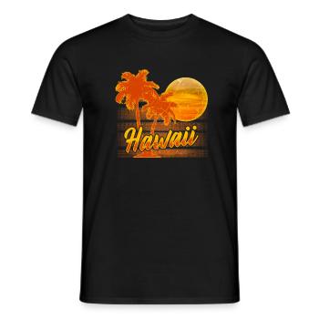 Hawaii - Men's T-Shirt - black - Front - AI Model Male 178 light (178cm)