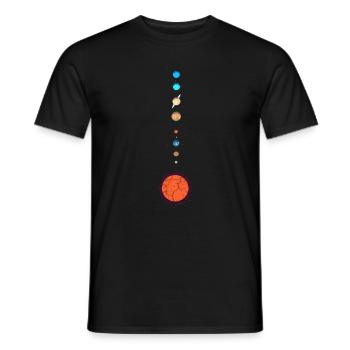 Solar system planets - Men's T-Shirt - black - Front - AI Model Male 178 light (178cm)