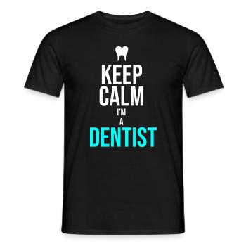 Dentist Dentist - Men's T-Shirt - black - Front - AI Model Male 178 light (178cm)