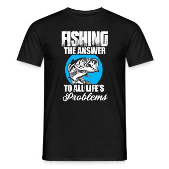 Pêche pêche pêcher - T-shirt homme - noir - Devant - AI Model Male 178 light (178cm)