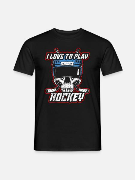 Ice hockey Eishockey - Mænd T-shirt - sort