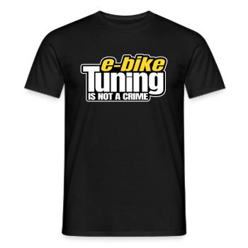 E-Bike Tuning Is Not A Crime Ebike EMTB MTB Tuner - Men's T-Shirt - black - Front - AI Model Male 178 light (178cm)