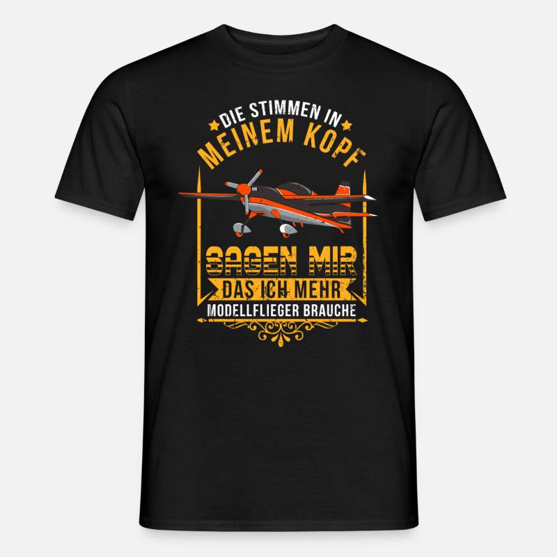Modelflug Modellflieger Modellbau Modellflugzeug - Männer T-Shirt - Schwarz