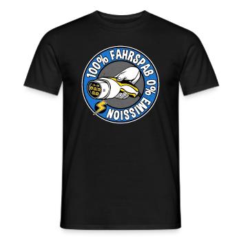 Elektroauto Geschenk E-Auto Elektromobilität - Männer T-Shirt - Schwarz - Vorne - AI Model Male 178 light (178cm)