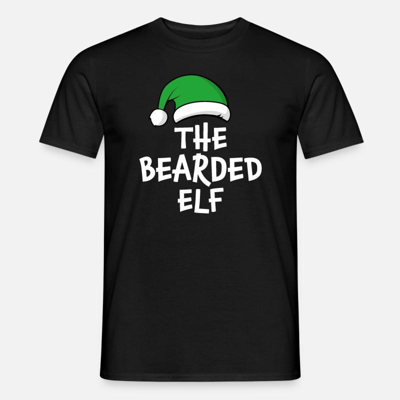 Der bärtige Elf - Männer T-Shirt - Schwarz