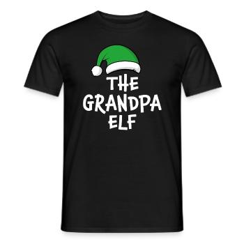 Der Opa Elf - Männer T-Shirt - Schwarz - Vorne - AI Model Male 178 light (178cm)