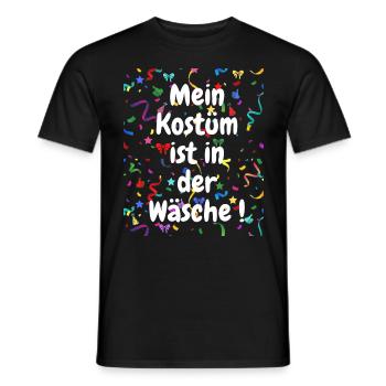 Mein Kostüm ist in der Wäsche lustig Karneval - Männer T-Shirt - Schwarz - Vorne - AI Model Male 178 light (178cm)