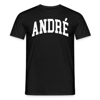 André - Men's T-Shirt - black - Front - AI Model Male 178 light (178cm)