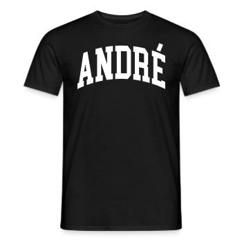 André - T-shirt homme - noir - Devant - AI Model Male 178 light (178cm)