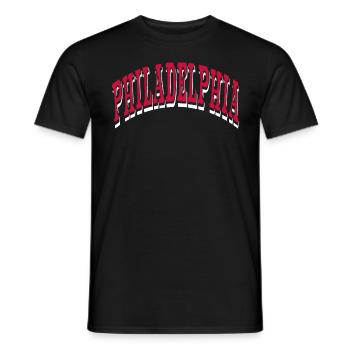 Philadelphia - Men's T-Shirt - black - Front - AI Model Male 178 light (178cm)