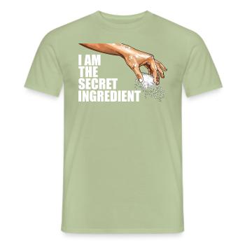 Ich bin die geheime Zutat - Männer T-Shirt - Sage - Vorne - AI Model Male 178 light (178cm)