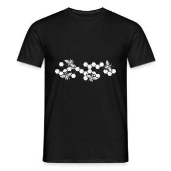 Beekeeping Honeycomb Bee Animal Gift Beekeeper - Men's T-Shirt - black - Front - AI Model Male 178 light (178cm)