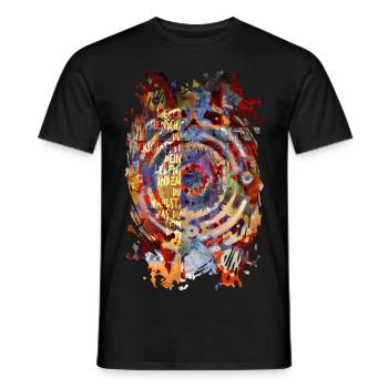 YOU SELECTING / Abstract Art - Men's T-Shirt - black - Front - AI Model Male 178 light (178cm)