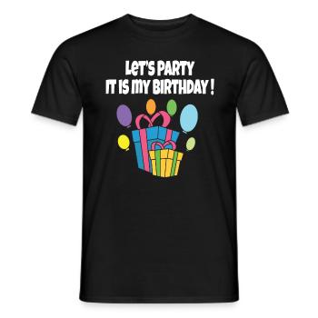 Nouveau cadeau d'anniversaire fête de cadeau d'anniversaire - T-shirt homme - noir - Devant - AI Model Male 178 light (178cm)