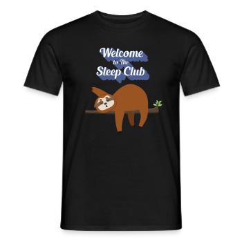 Lustiger, fauler aber süßer T-Shirt Design Schlafclub - Männer T-Shirt - Schwarz - Vorne - AI Model Male 178 light (178cm)