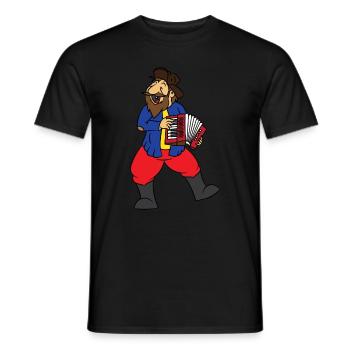 Accordéon Accordéoniste T Shirt Cadeau Vieil Homme avec - T-shirt homme - noir - Devant - AI Model Male 178 light (178cm)
