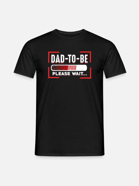 Surprise de grossesse du futur papa - Mænd T-shirt - sort