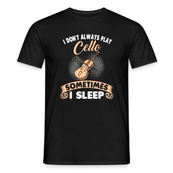 Violoncello Cello Cellospieler Cellist Jazz Musik - Männer T-Shirt - Schwarz - Vorne - AI Model Male 178 light (178cm)