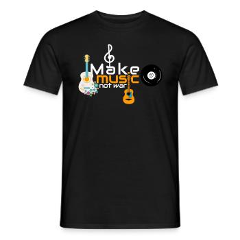 Music - Men's T-Shirt - black - Front - AI Model Male 178 light (178cm)