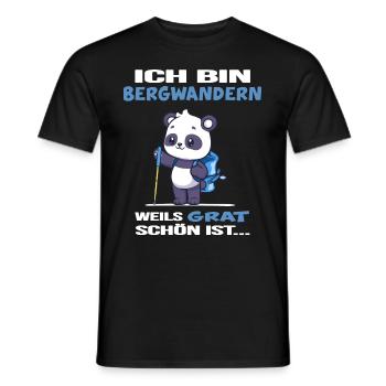 Bergwandern Gratwanderung Berghütte servus alpin - Männer T-Shirt - Schwarz - Vorne - AI Model Male 178 light (178cm)