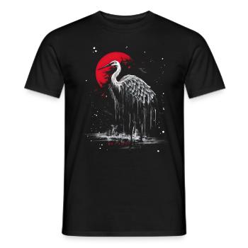 Japanese Bird, Nature, Japan, Culture, Wildlife - Men's T-Shirt - black - Front - AI Model Male 178 light (178cm)