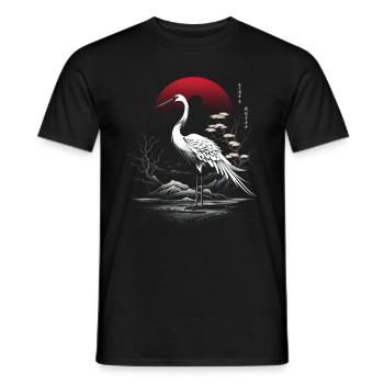 Japanese Bird, Nature, Japan, Culture, Wildlife - Men's T-Shirt - black - Front - AI Model Male 178 light (178cm)