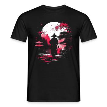 Geisha Kyoto Kimono Culture Samurai Anime Shrine - Men's T-Shirt - black - Front - AI Model Male 178 light (178cm)