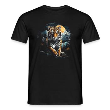 Tiger Natur Tiere - Männer T-Shirt - Schwarz - Vorne - AI Model Male 178 light (178cm)