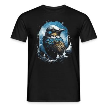 Majestic Bird Illustration Bird Lover - Men's T-Shirt - black - Front - AI Model Male 178 light (178cm)
