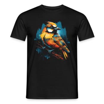 Majestic Bird Illustration Bird Lover - Men's T-Shirt - black - Front - AI Model Male 178 light (178cm)