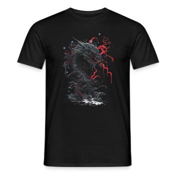 Japanisch Japanisch Landschaft Asien Mystisch - Männer T-Shirt - Schwarz - Vorne - AI Model Male 178 light (178cm)