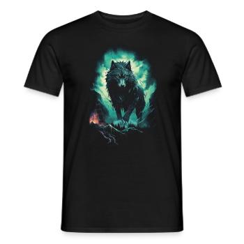 Werwolf Wolf Mythologie Rollenspiele Tier - Männer T-Shirt - Schwarz - Vorne - AI Model Male 178 light (178cm)