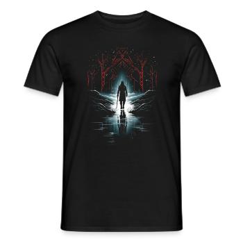 Viking Silhouette Scandinavia Viking - Men's T-Shirt - black - Front - AI Model Male 178 light (178cm)