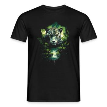 Majestätisch Dschungel Wildtiere Wildnis Kunstwerk - Männer T-Shirt - Schwarz - Vorne - AI Model Male 178 light (178cm)