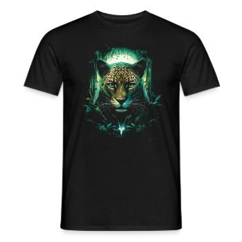 Majestueux Jungle faune sauvage oeuvre - T-shirt homme - noir - Devant - AI Model Male 178 light (178cm)