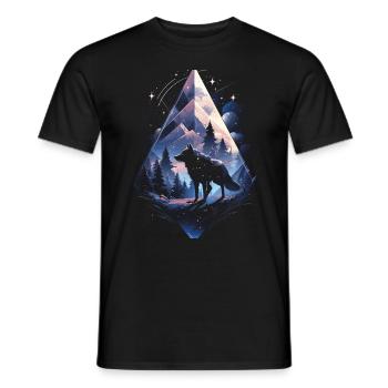 Majestätischer Wolf Wölfe - Männer T-Shirt - Schwarz - Vorne - AI Model Male 178 light (178cm)
