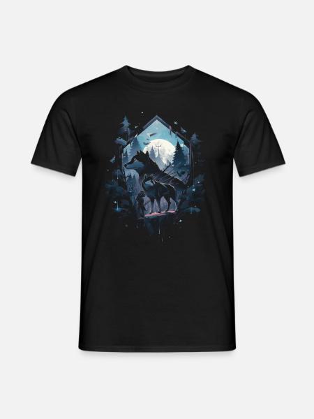 Majestic Wolf Wolves - Men's T-Shirt - black