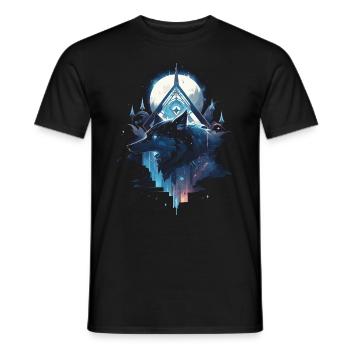 Majestätischer Wolf Wölfe - Männer T-Shirt - Schwarz - Vorne - AI Model Male 178 light (178cm)