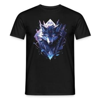 Majestic Wolf Wolves - Men's T-Shirt - black - Front - AI Model Male 178 light (178cm)