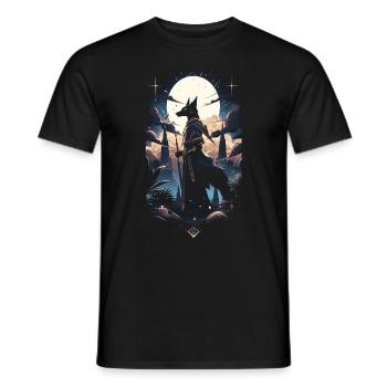 Anubis God Gaming Egyptian - Men's T-Shirt - black - Front - AI Model Male 178 light (178cm)