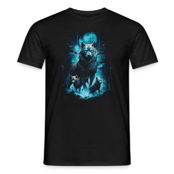 Fantasy Wolf Magic Pack Mystérieux - T-shirt homme - noir - Devant - AI Model Male 178 light (178cm)