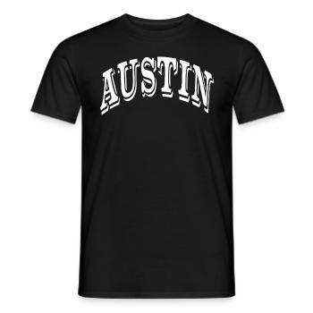 Austin - Männer T-Shirt - Schwarz - Vorne - AI Model Male 178 light (178cm)