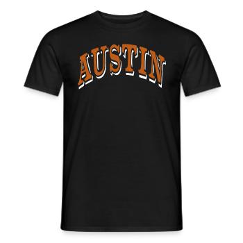 Austin - Männer T-Shirt - Schwarz - Vorne - AI Model Male 178 light (178cm)
