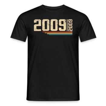 Vintage Anniversary 2009 Birthday Party 2009 - Men's T-Shirt - black - Front - AI Model Male 178 light (178cm)