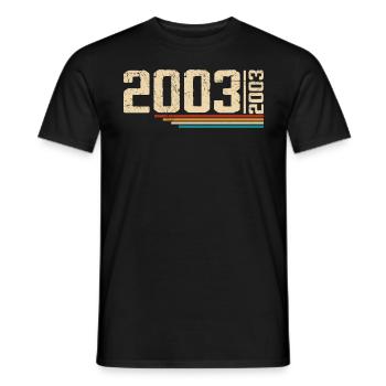 Millésime Anniversaire 2003 Fête Anniversaire 2003 - T-shirt homme - noir - Devant - AI Model Male 178 light (178cm)