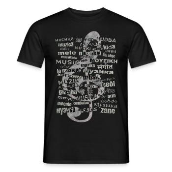 Journée mondiale de la musique - T-shirt homme - noir - Devant - AI Model Male 178 light (178cm)
