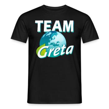 TEAM Greta - Männer T-Shirt - Schwarz - Vorne - AI Model Male 178 light (178cm)