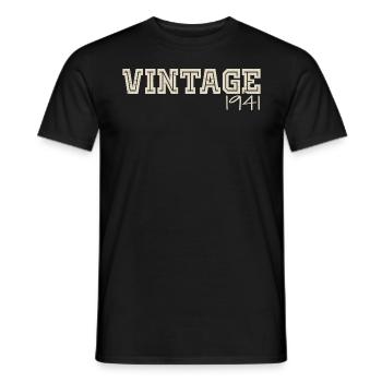 Vintage 1941 Original 1941 Retro 1941 Gift 1941 - Men's T-Shirt - black - Front - AI Model Male 178 light (178cm)